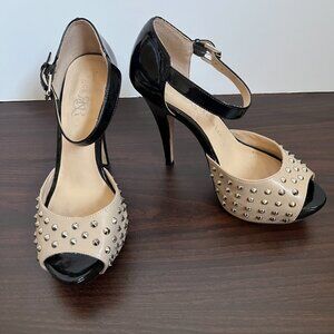 Rock Republic Women's Rock Republic Black & Tan Studded Platform High Heels 7M